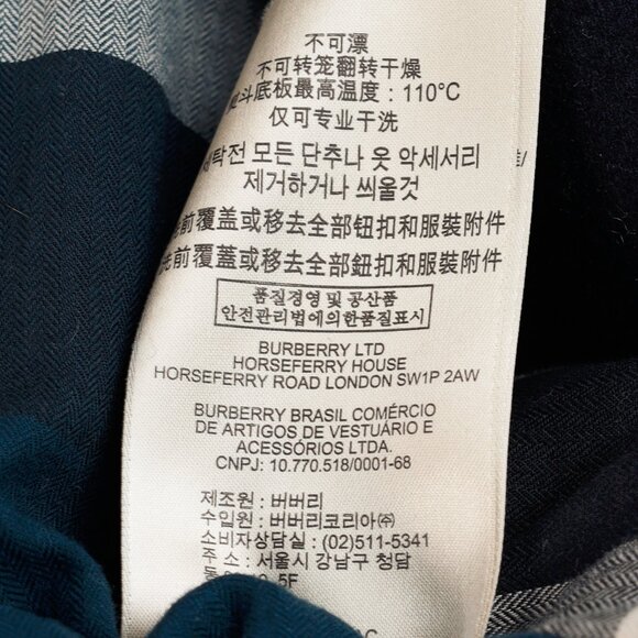 Burberry Brit Navy Wool-Blend Double-Breasted Peacoat - Picture 14 of 15